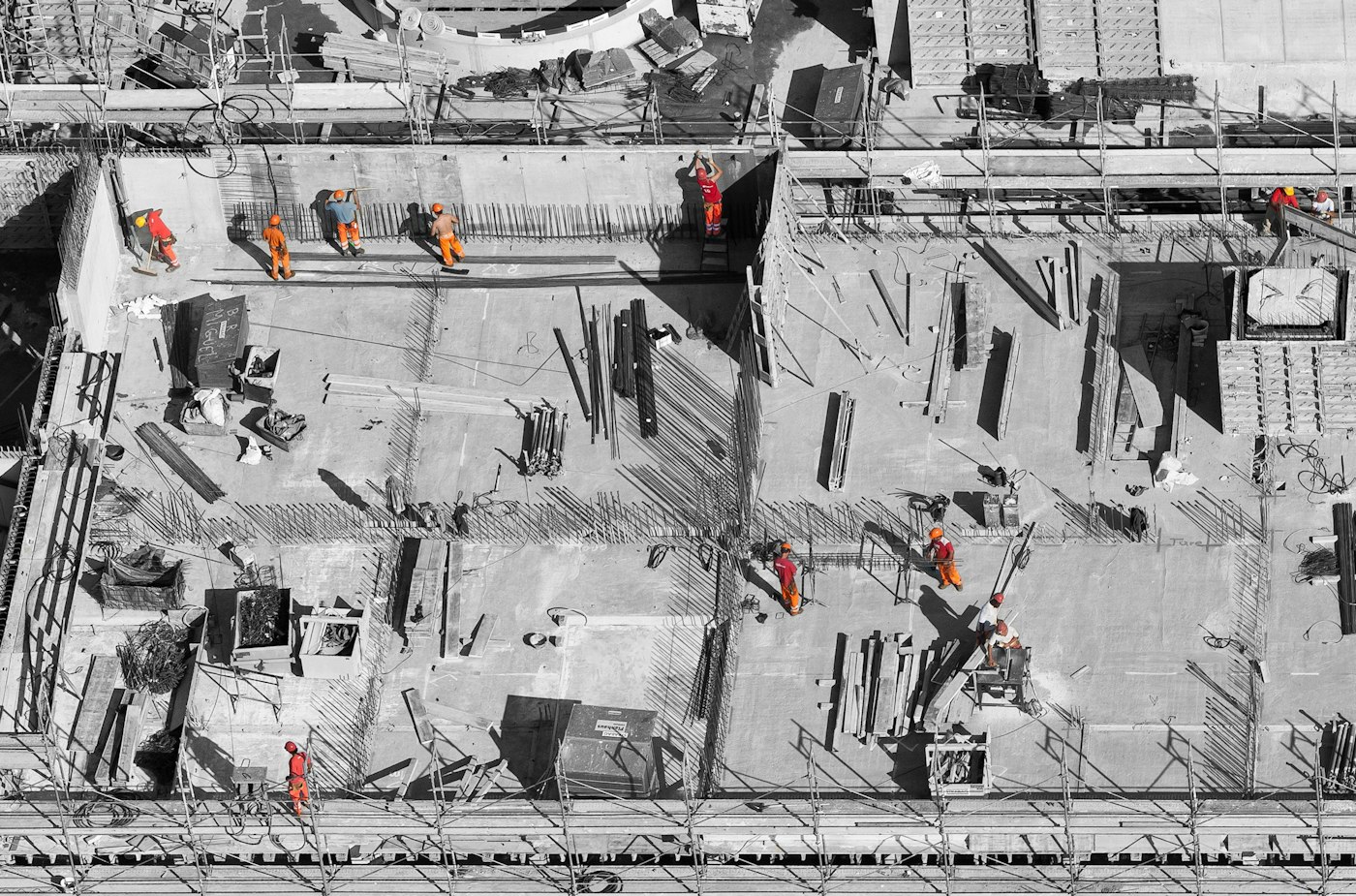 Chantier de démolition et de reprise de dalle béton